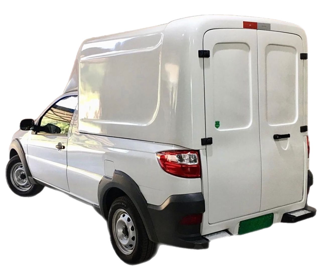 Capota de Fibra Nova Baú Alta 2 Portas para Fiat Strada ano 2014 - 2020 Cabine Simples