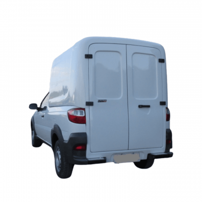 Capota de Fibra Nova Baú Alta 2 Portas para Fiat Strada ano 2014 - 2020 Cabine Simples
